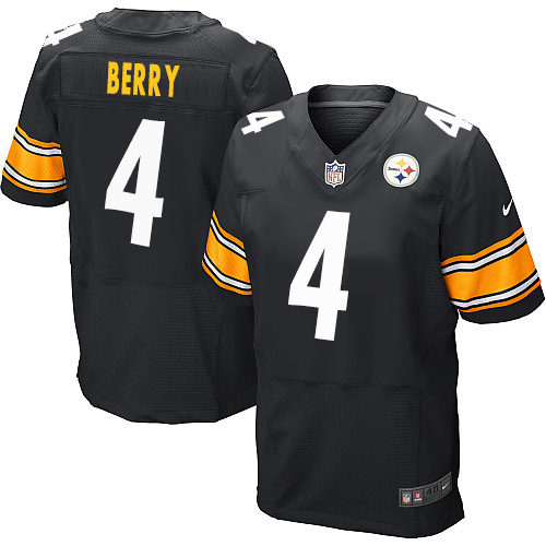 Men's Elite Jordan Berry Nike Jersey Black Home - #4 NFL Pittsburgh Steelers
